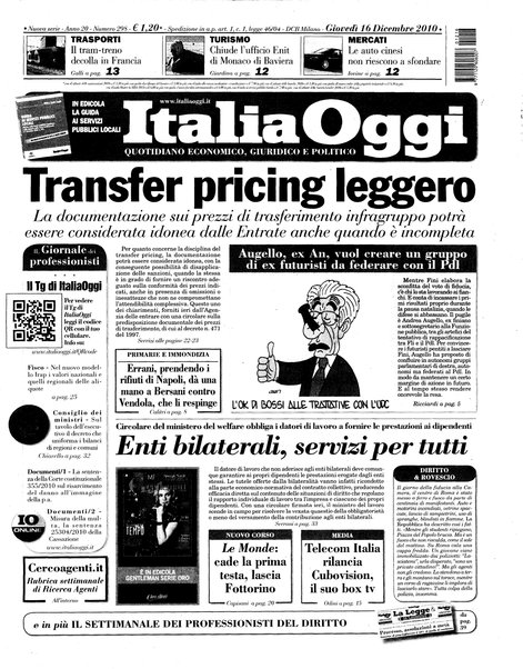 Italia oggi : quotidiano di economia finanza e politica